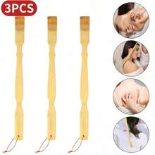 Back Scratcher, 3 Pieces Strong Sturdy Self-Massager Therapeutic Bamboo Wooden Back Scratchers For Scratching Itches, Best Gift For Pregnant Women And People Who Need Longer Hands. - 查看 2