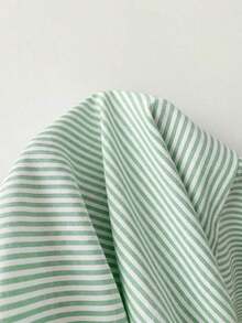 Camisa de mujer tejida a rayas verdes - Verde - Ver 7