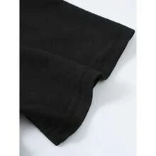 Talla Grande, Gafas de Moda Vintage de Ángel con Corazón para Mujer de Talla Grande y Camiseta con Estampado de Alas de Ángel - Blusa Casual de Manga Corta y Cuello Redondo para Outfits de Primavera Verano, Top Casual Lindo - [Negro] - Ver 3
