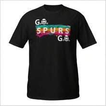 1 San Antonio Spurs Fan T-Shirt, Gift For San Antonio Basketball Fans, Fiesta Coyote Graphic Tee, 180g 100% Cotton. - 黑色 12 - 查看 12