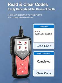Portable OBDII Fault Diagnostic Tool, Car Engine Fault Light Check And Reset Tool, Real-Time Data Stream Diagnostic Scanner - A - View 9