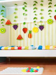 12pcs Fruit Pennant Garland, 3D Fruit Decor Wreath For Summer, Hanging Backdrop Decor Suitable For Birthday Party, Tabletop Decor, Party Supplies, Hawaiian Party, Home Decor, Graduation, Mother's Day, Bachelorette Party - A - View 8