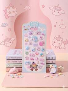 Cute 3D Candy Drop Shaped Stickers, Lightweight Waterproof 3D Embossed Stickers, Suitable For Decorating Phones, Notebooks, Diaries, Crafts For Teenagers - Multicolor - View 8