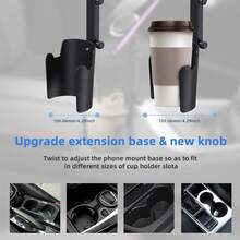 Giá đỡ điện thoại từ tính 2 trong 1 cho ô tô - Nam châm mạnh, tay đỡ xoay 360° có thể điều chỉnh, chất liệu ABS bền chắc, phù hợp với hầu hết các dòng xe, bao gồm 2 miếng dán điện thoại từ tính. - màu đen - Xem 5