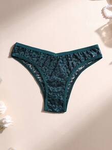 5pcs/Set Celana Dalam Wanita Seksi Berwarna-warni dengan Renda, Pinggang V, Celana Dalam Bikini Nyaman dan Bernapas - MultiWarna - View 3