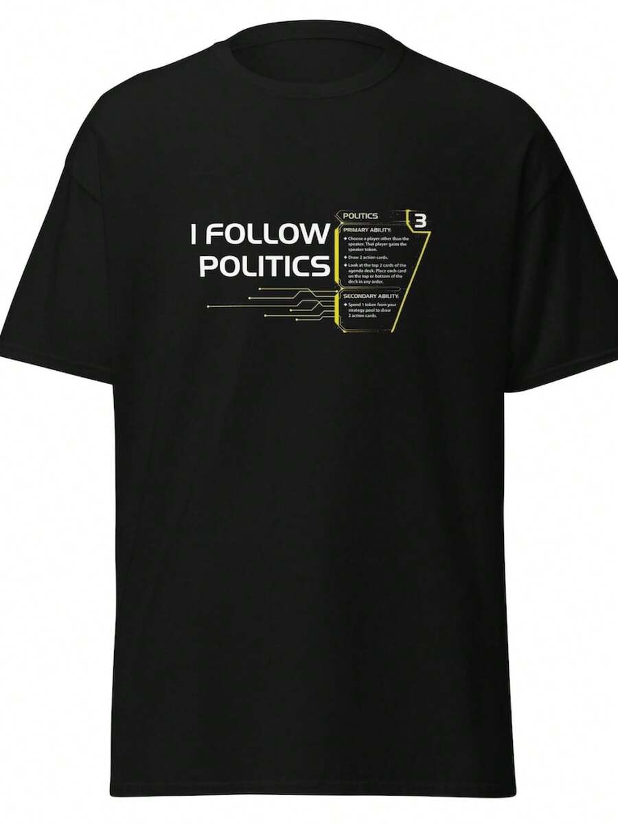 I Follow Politics - Twilight Imperium T-Shirt - 黑色 - 查看 1
