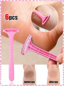 Bộ 6/3/1 dụng cụ dũa móng chân bằng thép không gỉ, dụng cụ chăm sóc chân để loại bỏ da chết và vết chai, phục hồi lòng bàn chân chai sần, dụng cụ chà chân, dao cắt móng chân, chăm sóc chân, phục hồi gót chân, dụng cụ cạo da chân, dụng cụ chăm sóc chân hàng ngày tại nhà. - Hồng - Xem 2