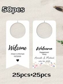 10/30/50pcs Custom Water Bottle Labels, Personalized With Names And Date, Decor For Wedding, Birthdays, Baptisms, Bridal Shower, And Bachelorette Party Favors - Multicolor - View 23