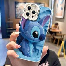 Disney Lilo & Stitch Phone Case, Fluffy Blue Stitch Protective Cover. Compatible With IPhone 17, 16, 15, 14, 13, 12, 11 Pro Series And Galaxy S22, S23, S24, S25 Models, Featuring A Close-Up Of Plush-Style Stitch Against A Textured Blue Background, Perfect For Fans Of The Experiment 626 Alien, Ideal For Birthdays, Holidays, Anniversaries, Graduation Gifts, Or Any Special Occasion To Surprise Family, Friends, Classmates, And Loved Ones. - màu đen - Xem 5
