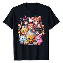 Camiseta de manga corta con cuello redondo para jóvenes, camisetas gráficas de algodón para niñas y niños, camiseta de anime 2025, camiseta de anime Slayer, sudadera gráfica de anime demonio, regalo de camiseta de anime, camiseta unisex, sudadera con capucha de anime, sudadera con capucha de demonio, camisetas para niños, tops para niños, camisetas para niños, 100% algodón, ropa para niños, ropa de niña, ropa para niñas, disfraz para niños, disfraces de Halloween para niños, ropa de otoño para niñas, camiseta casual, regalo perfecto de Navidad y festividades para niños y niñas, camisetas de Halloween para niños, ropa para niños para uso diario casual, conjunto de estudiante cómodo y suave, ropa para niñas adolescentes Y2k Camiseta Verano Camisa De - Negro - Ver 1