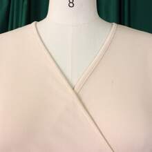 Women's A-Line Casual Dress, New Summer Collection European-American Style, V-Neck And Puff Sleeves - 卡其色+腰帶 - 查看 3