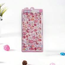 1 miếng dán lấp lấp nhẹ, thích hợp cho điện thoại, bình nước, sổ tay - Miếng dán nhựa tự dính, bóng bẩy với họa tiết động vật và trái tim dễ thương, không cần cắt, dễ bóc và dán, miếng dán bong bóng 3D. - Nhiều màu sắc (kiểu dáng/bao bì ngẫu nhiên) - Xem 6