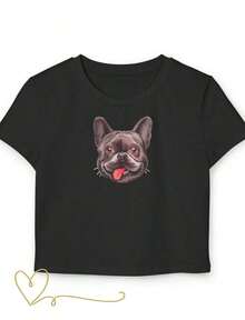 Top corto Hot Girls Love Riddim - Camiseta estilo Y2K - Blanco - Ver 1
