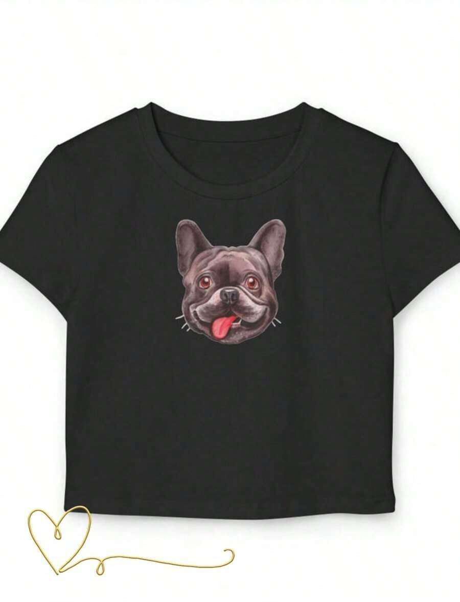 Top corto Hot Girls Love Riddim - Camiseta estilo Y2K - Blanco - Ver 1
