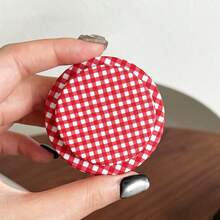 Minimalist Checkerboard Pattern Grid Pattern Ins Style Magnetic MagSafe Phone Holder Round Collapsible Checkered Phone Grip Foldable Extendable Design Elegant Color Scheme Spring Mother's Day Gift - Multicolor - View 12