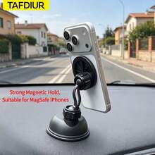 Giá đỡ điện thoại từ tính xoay 360° TAFDIUR dành cho ô tô, đế hút chân không, giá để bàn, tương thích với mọi loại điện thoại và xe hơi. - CY01+PJ03 - Xem 6