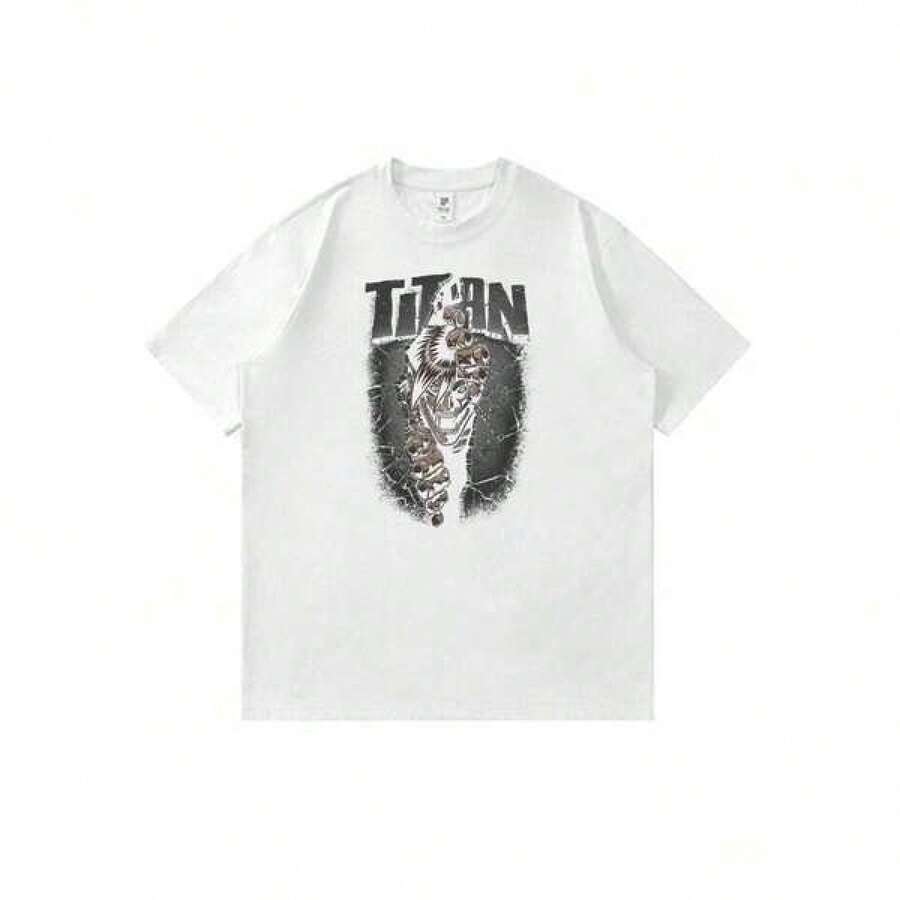 Camiseta informal con estampado Y2KAttacks-On-Titan-Eren-Titan-Breaking-Through-Wall 2026, camisetas de anime japonés para hombre, camisetas divertidas y lindas de dibujos animados para mujer, camisetas de manga corta, camisetas gráficas, camisetas estampadas kawaii, camisetas gráficas de cuello redondo 100% algodón, camisetas de dibujos animados para mujer, prenda masculina de moda, camisetas de anime japonés para hombre, bonita camiseta estampada. - Blanco - Ver 1