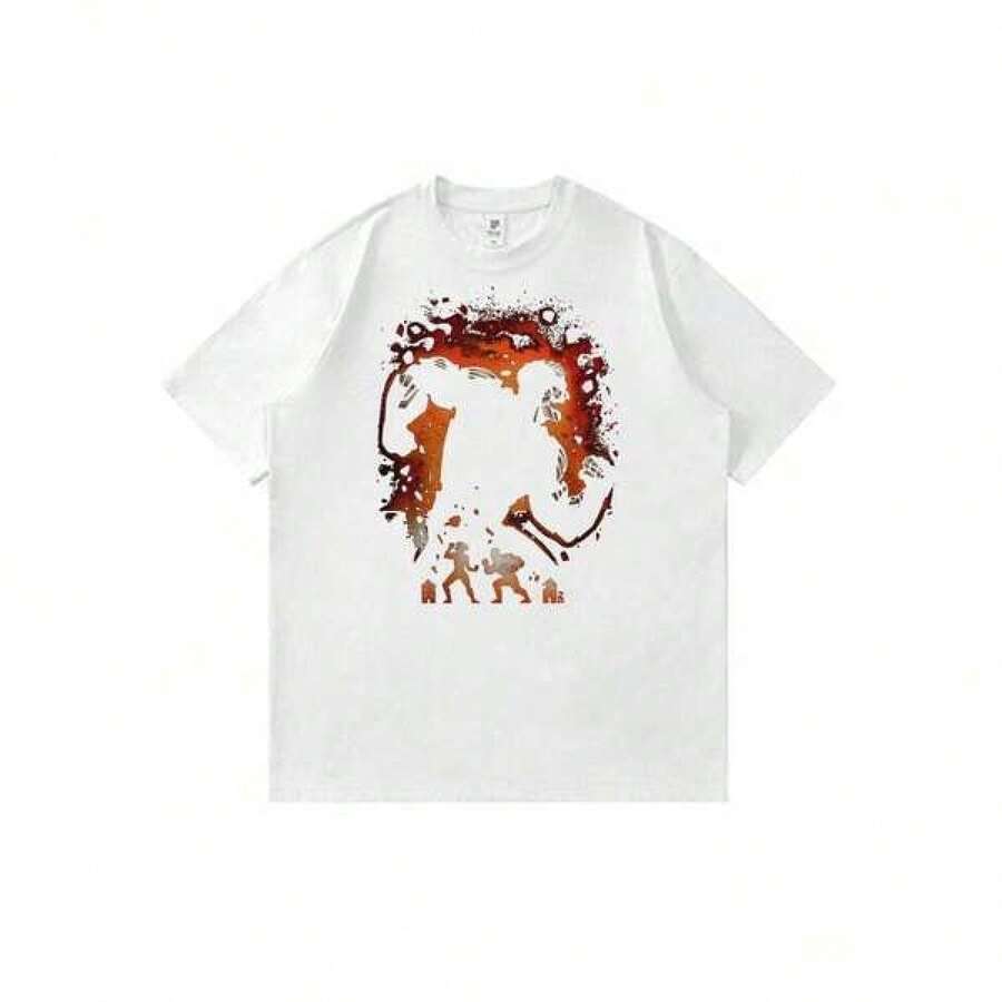 Camiseta informal estampada colorida Attacks-On-Titan-Armored-Titan-Versus-Attacks-Titan 2026 Anime Japonés Camisetas para Hombre Divertidas y Lindas Camisetas de Dibujos Animados para Mujer Camisetas de Manga Corta Camisetas Gráficas Camisetas Estampadas Kawaii Camisetas Gráficas Cuello Redondo 100% Algodón, blusas para mujer, la elección perfecta para tus atuendos de San Valentín, camisetas informales para parejas, camisetas con temática de anime. - Blanco - Ver 1