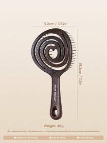 1 Peça Escova de Cabelo Redonda Oca de Borra de Café e Fibra de Coco Desembaraçante, Utilizável Molhada ou Seca, Penduráve, Para Todos os Tipos de Cabelo, Ferramentas de Cabelo, Itens de Cabelo, Essenciais de Viagem, Barbeiro, Cabeleireiro, Acessórios de Barbeiro, Dia dos Namorados, Suprimentos de Cabelo, Cabeleireiro, Barbearia, Salão, Essenciais de Férias, Produtos de Cabelo, Presente do Dia dos Namorados, Essenciais de Viagem para Mulheres, Ferramentas de Cabeleireiro - Castanho - Visão 6