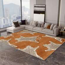 1pc Retro Modern Leopard Skin Area Rugs For Living Room, Floor Carpet For Bedroom, Carpets Home Decor Rugs, Homestay Hotel, Non-Slip Machine Washable Carpet, Home Decor Room Decor - DT nhiều màu - Xem 2