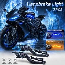 1 Pair Of Motorcycle Handlebar LED Lights, Blue Light Mode, With Yellow Flowing Turn Signal Effect, Motorcycle LED Accessory Lights, Cool Modification. - Motorcycle Handlebar LED Lights - View 13
