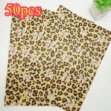 19.69*13.78 Inch Multicolor Leopard Print Bow Pattern Translucent Tissue Paper, Holiday Printed Tissue Paper, Suitable For Gift Boxes, Birthday Parties, Wedding Bouquet Wrapping, DIY Decoration, Graduation, Back To School, Midsummer Festival - View 10