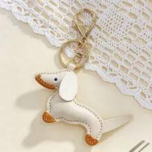 1pc Cute Cartoon Dachshund Dog Leather Keychain, Bag Charm Decor Car Accessories Halloween Accessories Teachers Day Christmas Gift Ideas Bag Accessories Lanyards With Id Holder Car Accessories Bag Charms Car Accessories Friend Sister - Multicolor - View 18