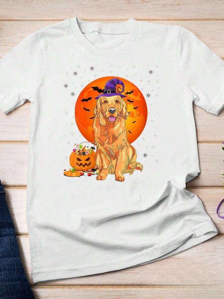 Women's Graphic T-Shirts, Casual Summer, Fun, Dragonfly Print, Short Sleeve, Cute T-Shirts, Urban Vintage Style, Unisex, Loose Fit, Cotton, Short Sleeve And Round Neck. - 白色 4 - 查看 1