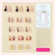 3D Three-Dimensional Shark, Hot-Selling In Europe And The United States, Wearing Nail Art, Fashionable Personality, Bump Almond Nail Art Explosion, Wearing Fake Nails - 3XB1-14369[30片/] - 查看 5