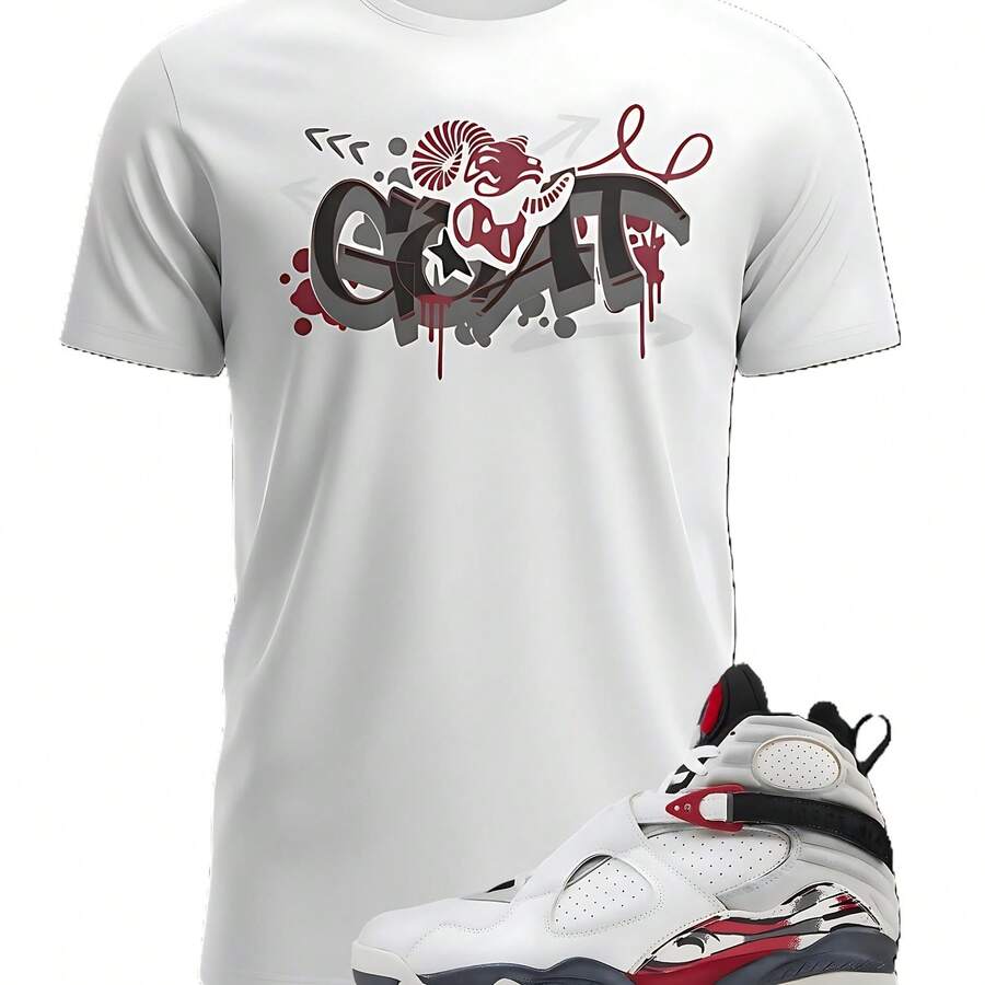 Camiseta personalizada con estampado de Jordans 8 Bugss Bunnys - forma - Ver 1