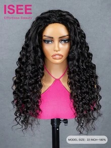 ISEE Tóc giả nửa đầu Wear Go kiểu xoăn nhẹ, vừa vặn linh hoạt, 3 trong 1, có dây rút, đường chân tóc tự nhiên, không đường may, thân thiện với người mới bắt đầu, không cần keo dán, tóc thật, đường chân tóc tự nhiên, mật độ 180%, dài 16-28 inch, tóc trinh nữ chưa qua xử lý, dành cho phụ nữ. - SNatural - Xem 5