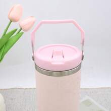 Keep Cold IceFlow 2.0 Flip Straw With Handle Water Bottle 30 Oz | Leak Resistant Insulated Stainless Steel, Twist On Lid & Flip Up Straw | Gym & Travel Essential For Women Men | Valentine's Day Mother's Day New Year Christmas Gift For Her Him Dresses - Màu Hồng baby - Xem 2