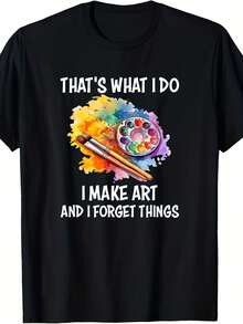 Camiseta Divertida de Artista - Negro - Ver 1