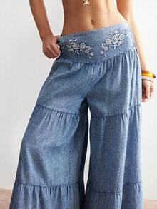 Women Denim Skirts - Blue - View 2