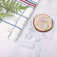 2/3/4/5Pcs Transparent Plastic Towel Clips, No Power Required, Multi-Functional Towel Hooks Suitable For Kitchen And Bathroom, Durable, Easy To Install On Chairs And Towel Bars - Multicolor - View 4