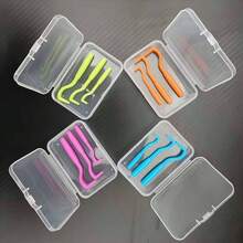 4pcs/Set (3pcs Tools + 1pc Box) Tick Remover Tool Kit | Provides Multiple Color Options | More Effective & Safer | Suitable For Dogs Tick Removal | Protect Your Pets | Applicable For Dogs, Cats, Horses And Humans | Tick Tweezer With Box | Tick Catcher - Multicolor - View 3