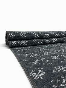 Alfombra de chenilla lavable de estilo escandinavo Modena con flecos, con respaldo antideslizante para el pasillo y la sala de estar - azul real - Ver 3
