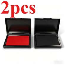Set 2 Bantalan Tinta Merah & Hitam, Bantalan Tinta Cepat Kering, Bantalan Tinta Persegi Panjang, Kotak Sidik Jari Bantalan Tinta Cepat Kering, Bantalan Segel Kantor Keuangan, Bantalan Tinta Segel Sidik Jari, Cocok untuk Penyegelan Dokumen Kantor, Stempel Penilaian Guru Sekolah, Seni Sidik Jari Anak-anak, Stempel Dekorasi Perencana, Penandaan File, Hadiah Kembali ke Sekolah, Hadiah Perlengkapan Kantor, Hadiah Praktis - beraneka warna - View 9