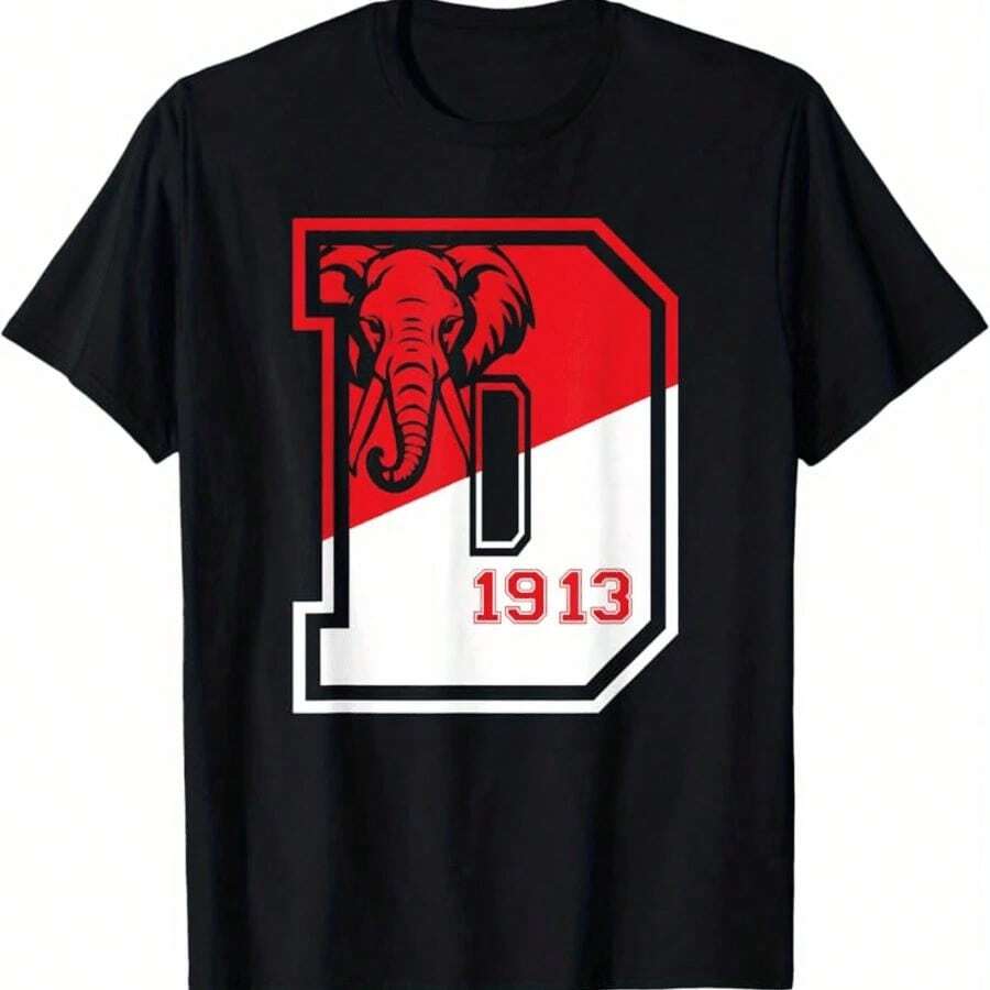 1 Piece Vintage T-Shirt The BadSt Est 1913, Retro Graphic T-Shirt Established In 1913, Thick Fabric, Plus Sizes Up To 5XL, 180g 100% Cotton - 黑色 2 - 查看 1