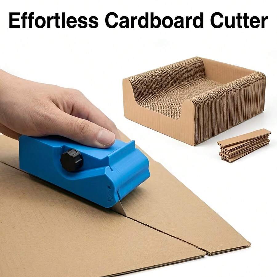 Easy Cardboard Box Cutter, Box Opener Tool With Adjustable Blade, Heavy Duty Corrugated Cardboard Cutting Tool For DIY Projects, Packaging, Moving And Recycling, Ergonomic Handle, No Sharp Edges, Suitable For Cutting Corrugated Boxes, Paperboard And Craft Materials, Durable And Easy To Use, Suitable For Home, Office, Warehouse And Crafting