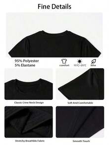 Funny Hercules Graphic Print T-Shirt, Short Sleeve Crew Neck Casual Top, Summer And Spring, Women's T-Shirt woman Todo tipo de impresiones, chaqueta, camiseta de cuello redondo, casual, para oficina, para viajar, muy popular, viento deportivo, estampado/patrón, camiseta de algodón 100%, camiseta casual, cómoda, suave, transpirable The latest popular bestseller - Negro - Ver 4