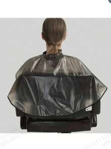 Jubah Salon Rambut Ekstra Besar Tahan Air untuk Pengeritingan, Pewarnaan, dan Perawatan Rambut, Alat Tata Rambut - Hitam - View 2