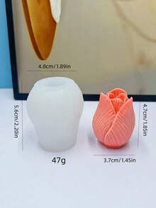Khuôn silicon hình hoa tulip số 6, dùng làm nến, sáp thơm, thạch cao, xà phòng, đồ trang trí nhà cửa. - A-trắng - Xem 7