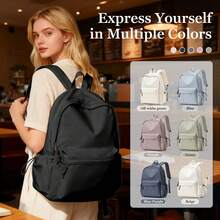 Mochila casual con múltiples bolsillos para hombres y mujeres, mochila ligera y resistente al agua para uso diario, disponible en varios colores, correas de hombro transpirables y aliviadores de presión, con bolsillos ocultos antirrobo, mochila para portátil de gran capacidad adecuada para la escuela, el trabajo, los viajes y el uso diario, apta para estudiantes, trabajadores de oficina y actividades al aire libre - Multicolor - Ver 9
