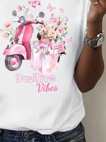 Dam-T-shirts - Vitt - Visa 4