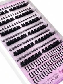 HBZGTLAD Nuevas pestañas inferiores esponjosas de 15 filas + cabello de hada + racimos de pestañas inferiores esponjosas de 60D-200D y puntiagudas Extensiones de racimos de pestañas individuales voluminosas Racimos de pestañas puntiagudas DIY Longitud mixta 0.07 Grosor Curvatura D - D - Ver 6