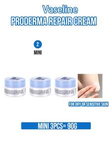 Vaseline Kem dưỡng ẩm phục hồi sâu PRO DERMA, 360g/30g, có cả kích cỡ gia đình và kích cỡ du lịch. Tan ngay lập tức để cấp ẩm sâu và phục hồi hàng rào bảo vệ da, nuôi dưỡng và làm dịu da, không gây nhờn rít, phù hợp cho da khô hoặc nhạy cảm ở mặt và toàn thân, lý tưởng để chăm sóc da hàng ngày vào mùa thu/đông, món quà hoàn hảo cho bạn bè hoặc người thân yêu. - Kem dưỡng phục hồi Vaseline Extra Rich Repairing Essence Cream - Xem 16