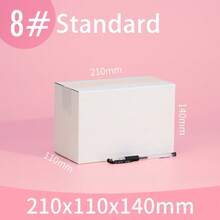 10 piezas de cajas postales de cartón corrugado blanco/rosa/negro, cajas de embalaje para envío general - Blanco - Ver 17