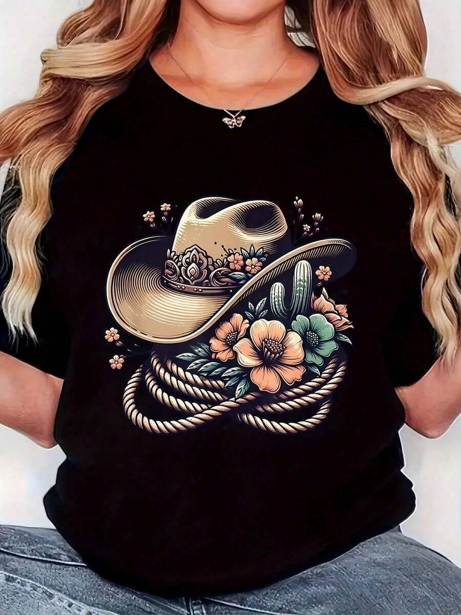 Nueva Llegada 2026: Camiseta de Manga Corta con Cuello Redondo, Estilo Casual de Viaje, Diseño Exclusivo, Color Blanco, Estilo Veraniego - Negro - Ver 1