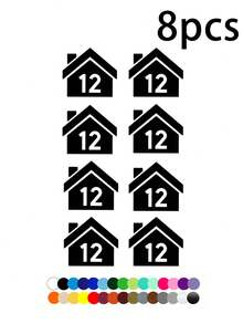 Trash Can Stickers (1/2/3/4/5/6/7/8/10pcs): Customizable Labels, Mailbox Numbers And Street Name Decals. Custom Street House Number And Trash Can Identification Stickers - Waterproof, Durable, Self-Adhesive, Easy To Apply. Multiple Colors Available; Suitable For Trash Cans, Mailboxes, Gates, Recycling Bins And Street Signs - Perfect For Outdoor Residential And Property Identification. - Multicolor - View 17